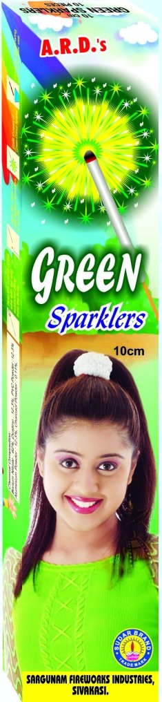 10 cm Green Colour Sparklers
