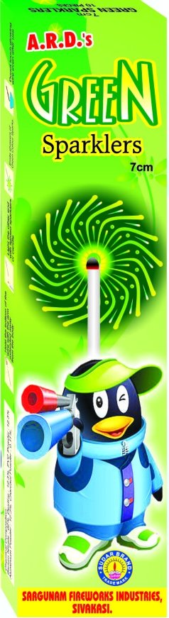 7 cm Green Colour Sparklers