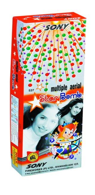 Multiple Aerial Star Bomb   (Boom & Red & Multi With Crackling)