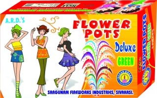 Flower Pots Deluxe Green (5 Pieces)