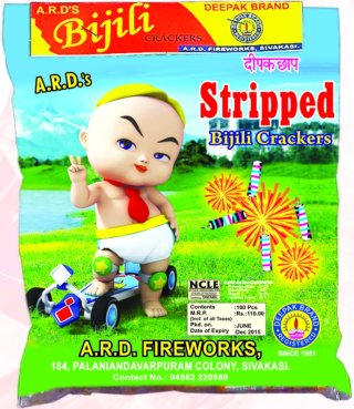Deepak Stripped Bijili Crackers 50's Bag